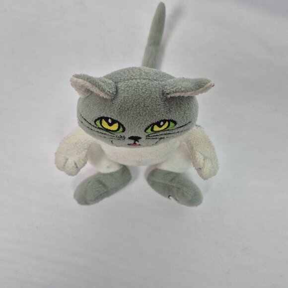 Rescue Kitten With Surgical Scar 9" White/Gray Toy Plushie EXCELLENT CONDITION!! - Picture 3 of 5